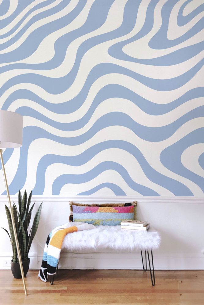 Objets design - Papier peint No. 499 - Vagues Groovy - WELLPAPERS