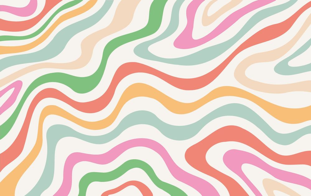 Objets design - Papier peint No. 499 - Vagues Groovy - WELLPAPERS