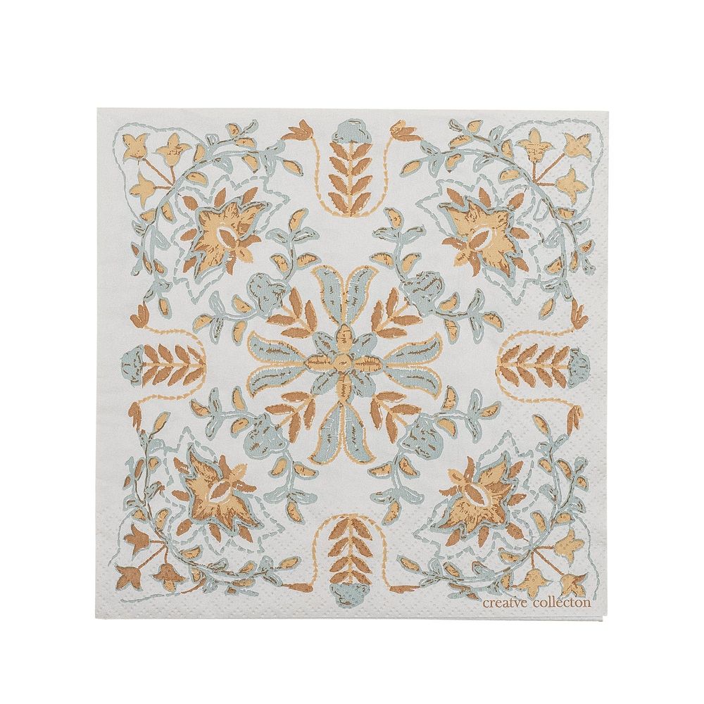 Serviettes - Alvira Serviette, Verte, FSC® Mix, Papier Pack of 20 - CREATIVE COLLECTION
