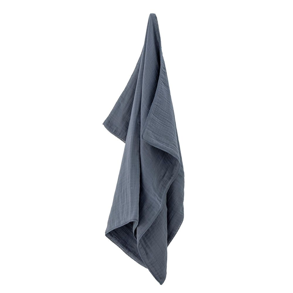 Childcare  accessories - Muslin Blanket, Blue, Cotton  - BLOOMINGVILLE MINI