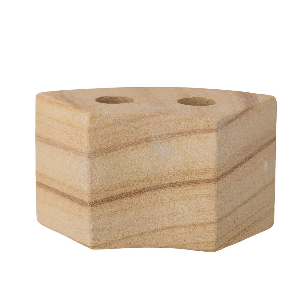 Candlesticks and candle holders - Florida Candle Holder, Nature, Sandstone  - BLOOMINGVILLE MULTIBRAND HOUSE