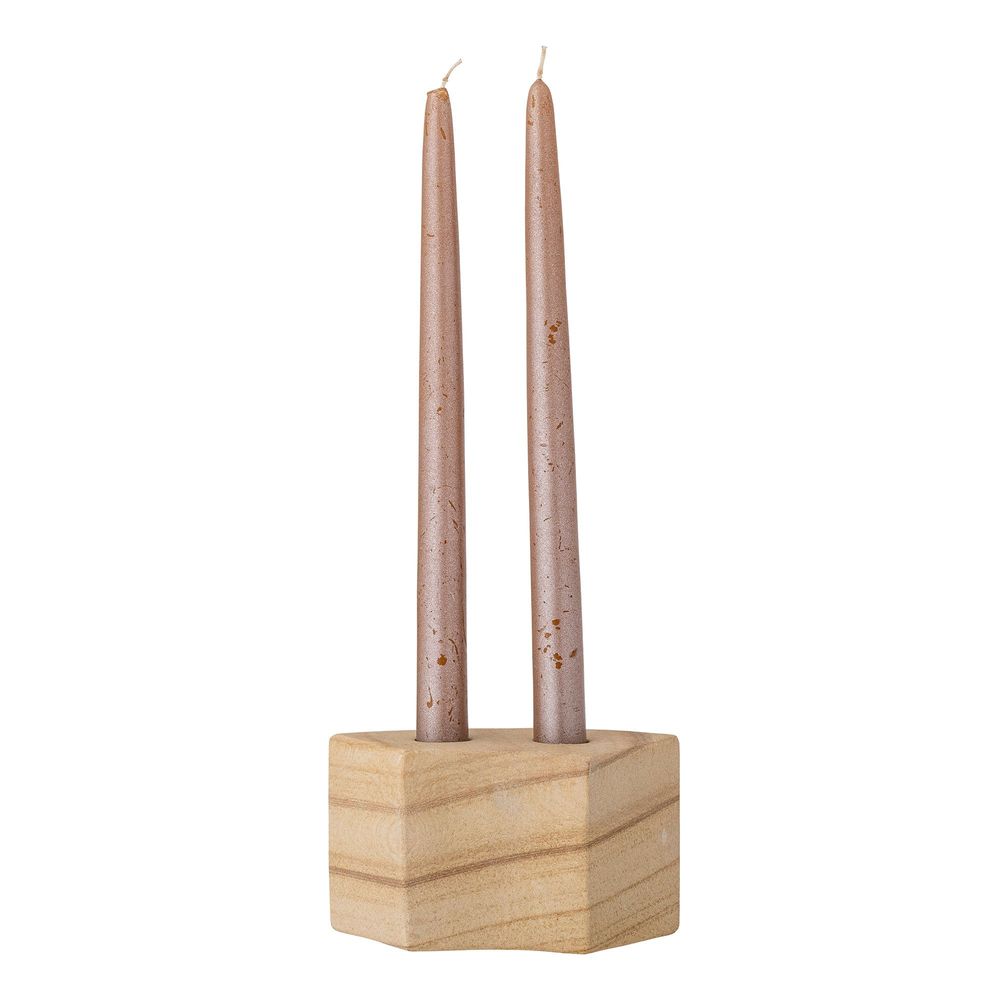 Candlesticks and candle holders - Florida Candle Holder, Nature, Sandstone  - BLOOMINGVILLE MULTIBRAND HOUSE