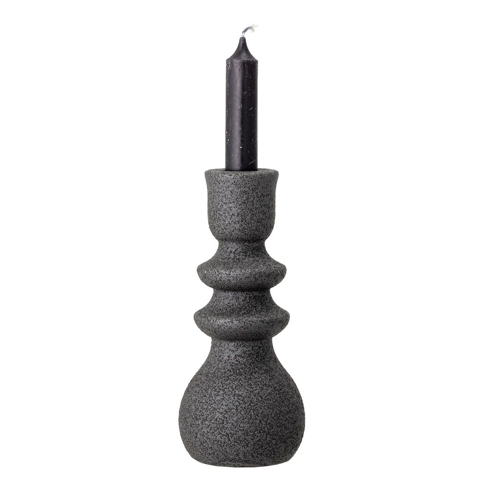 Candlesticks and candle holders - Emie Candle Holder, Black, Stoneware - BLOOMINGVILLE MULTIBRAND HOUSE
