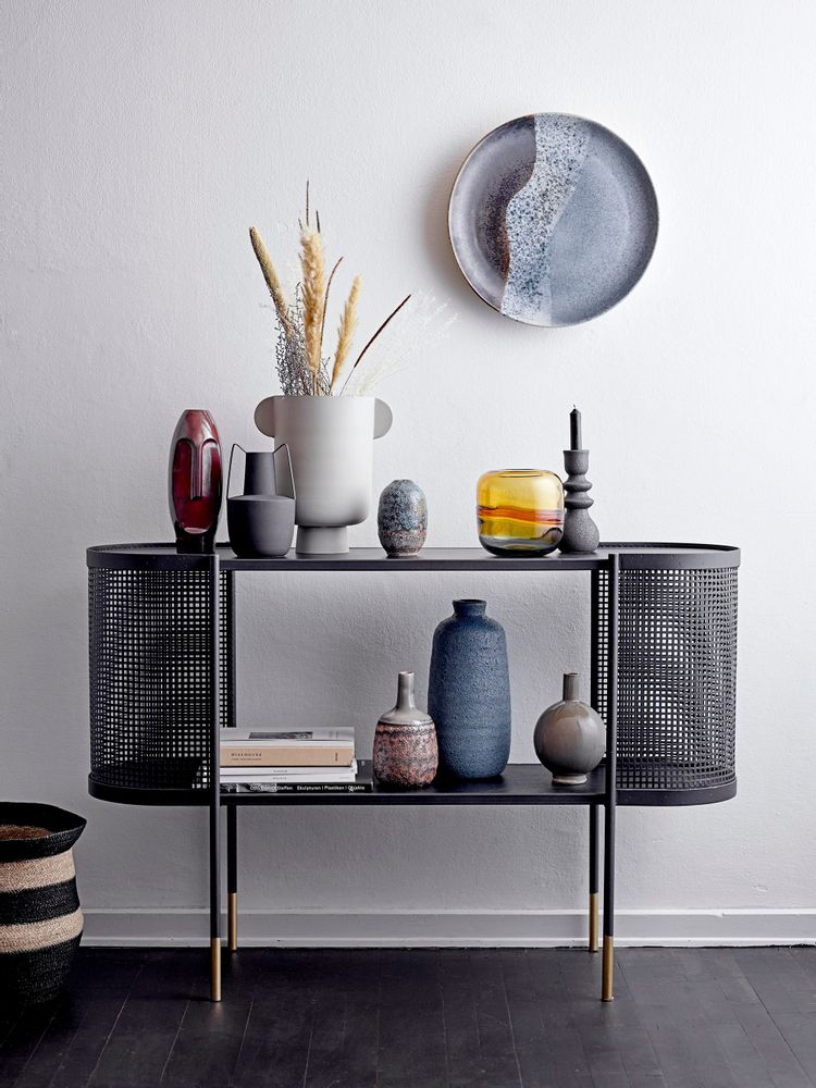 Candlesticks and candle holders - Emie Candle Holder, Black, Stoneware - BLOOMINGVILLE MULTIBRAND HOUSE