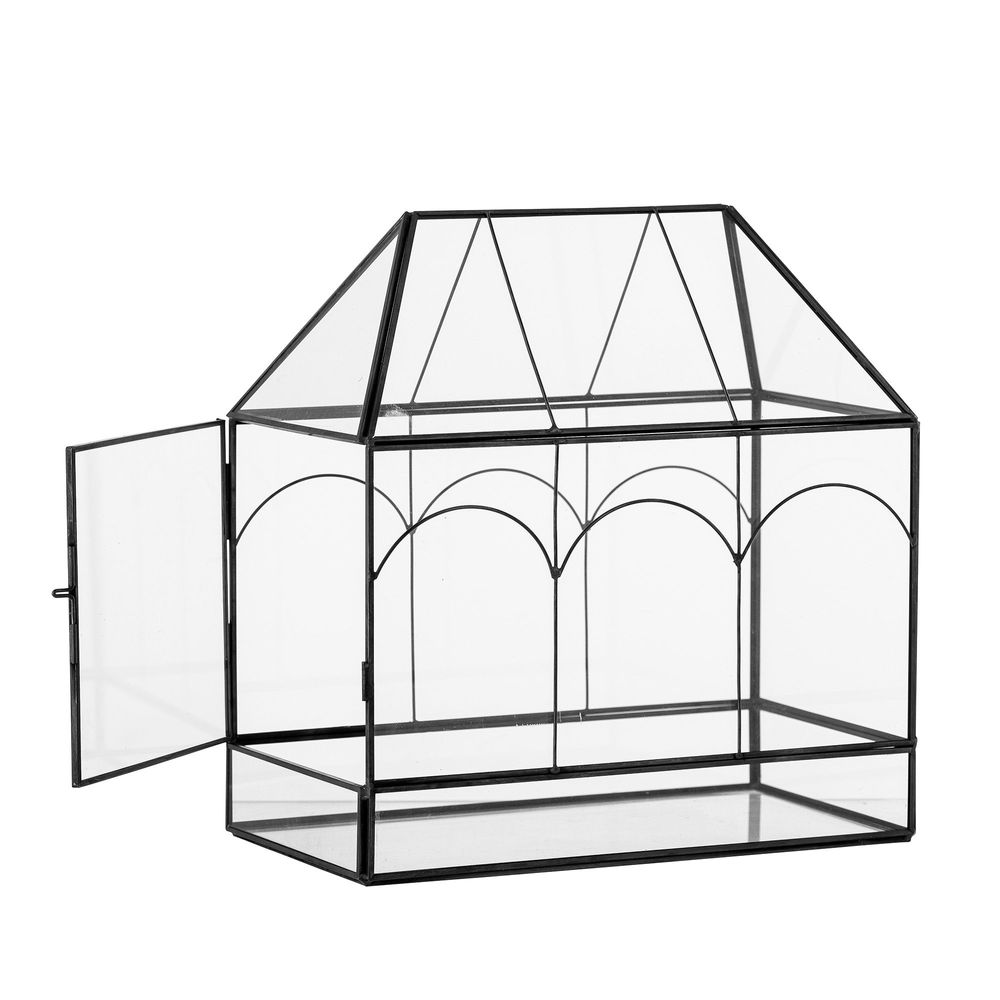 Boîtes de rangement - Ianto Boîte dÉaffichage, Noir, Verre - BLOOMINGVILLE MULTIBRAND HOUSE