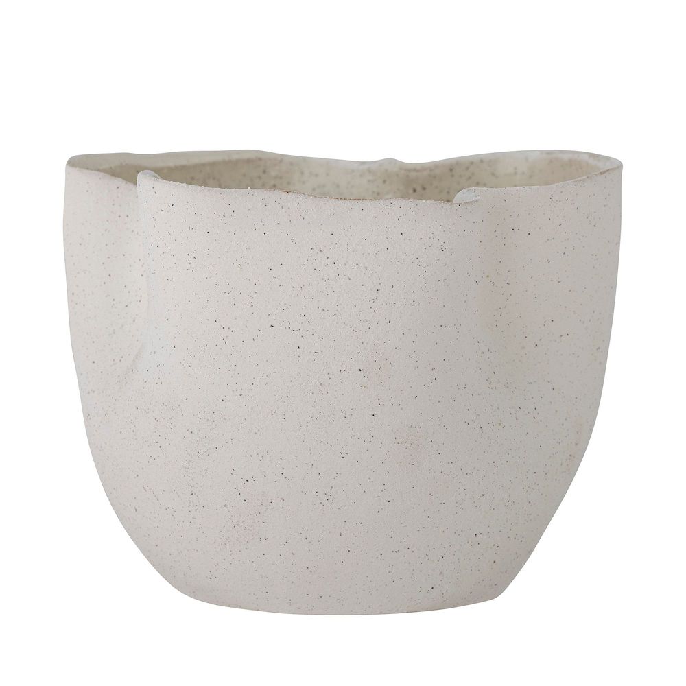 Flower pots - Sanam Flowerpot, White, Stoneware - BLOOMINGVILLE MULTIBRAND HOUSE