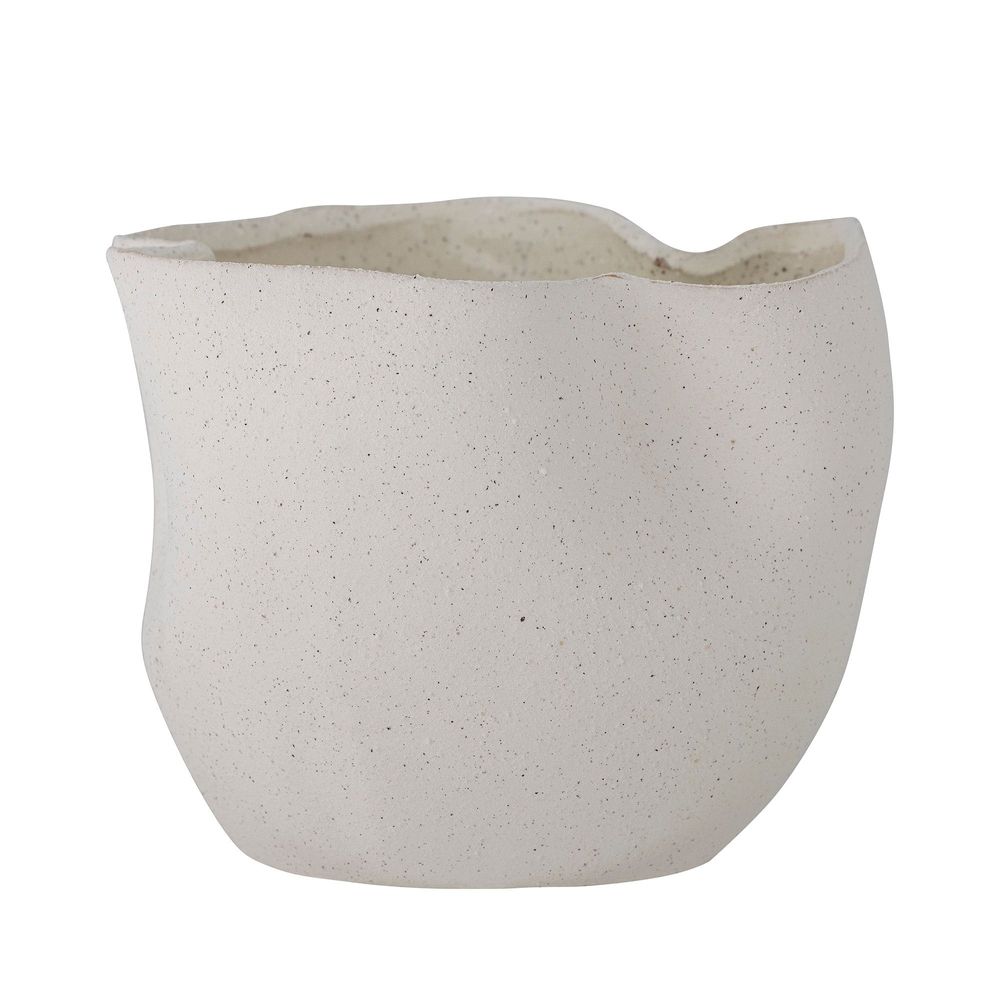 Flower pots - Sanam Flowerpot, White, Stoneware - BLOOMINGVILLE MULTIBRAND HOUSE