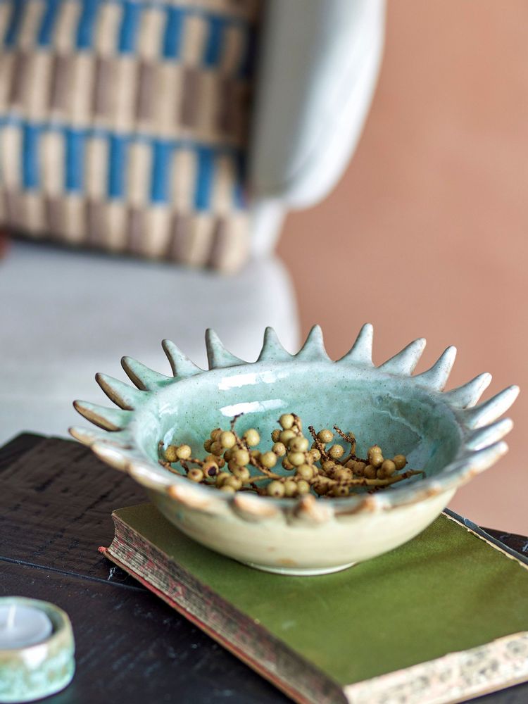 Bowls - Lumi Bowl, Green, Stoneware  - CREATIVE COLLECTION