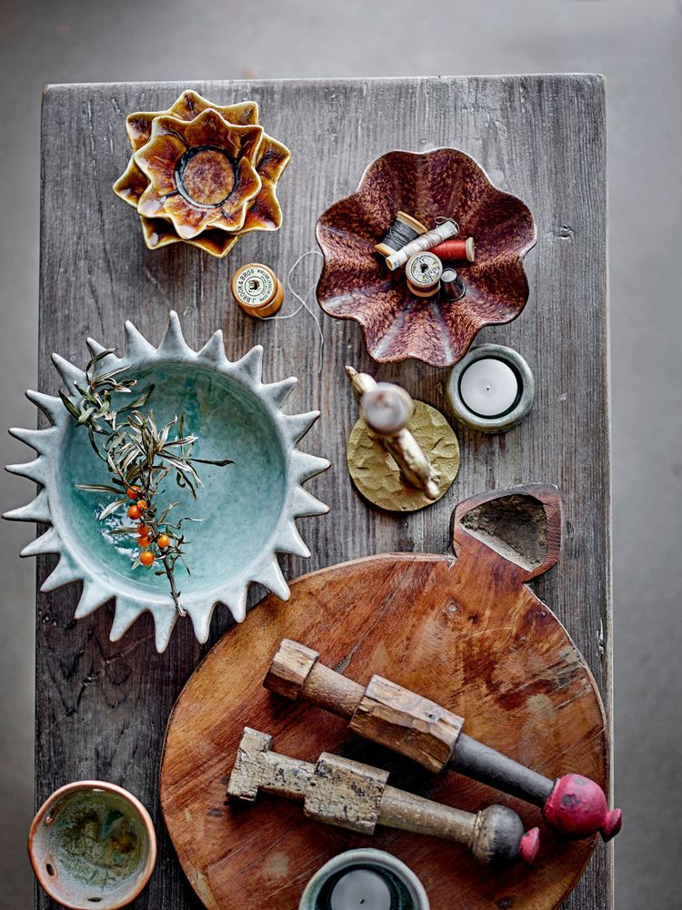 Bowls - Lumi Bowl, Green, Stoneware  - CREATIVE COLLECTION