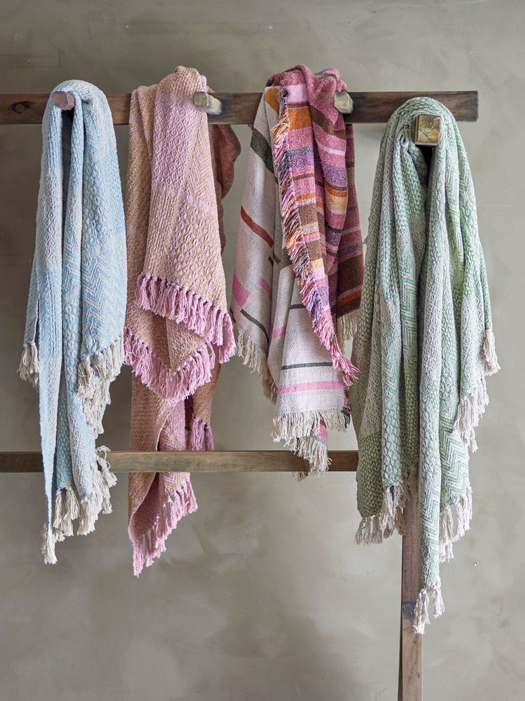 Plaids - Toscana Plaid, Nature, Coton recyclé - BLOOMINGVILLE MULTIBRAND HOUSE