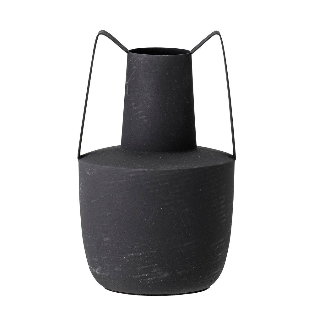 Vases - Itamar Vase, Black, Metal - BLOOMINGVILLE MULTIBRAND HOUSE