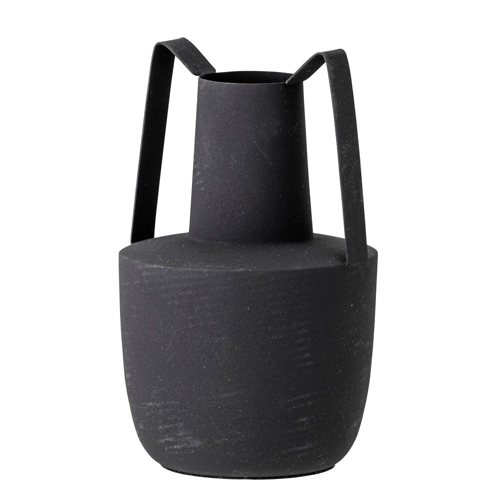 Vases - Itamar Vase, Black, Metal - BLOOMINGVILLE MULTIBRAND HOUSE