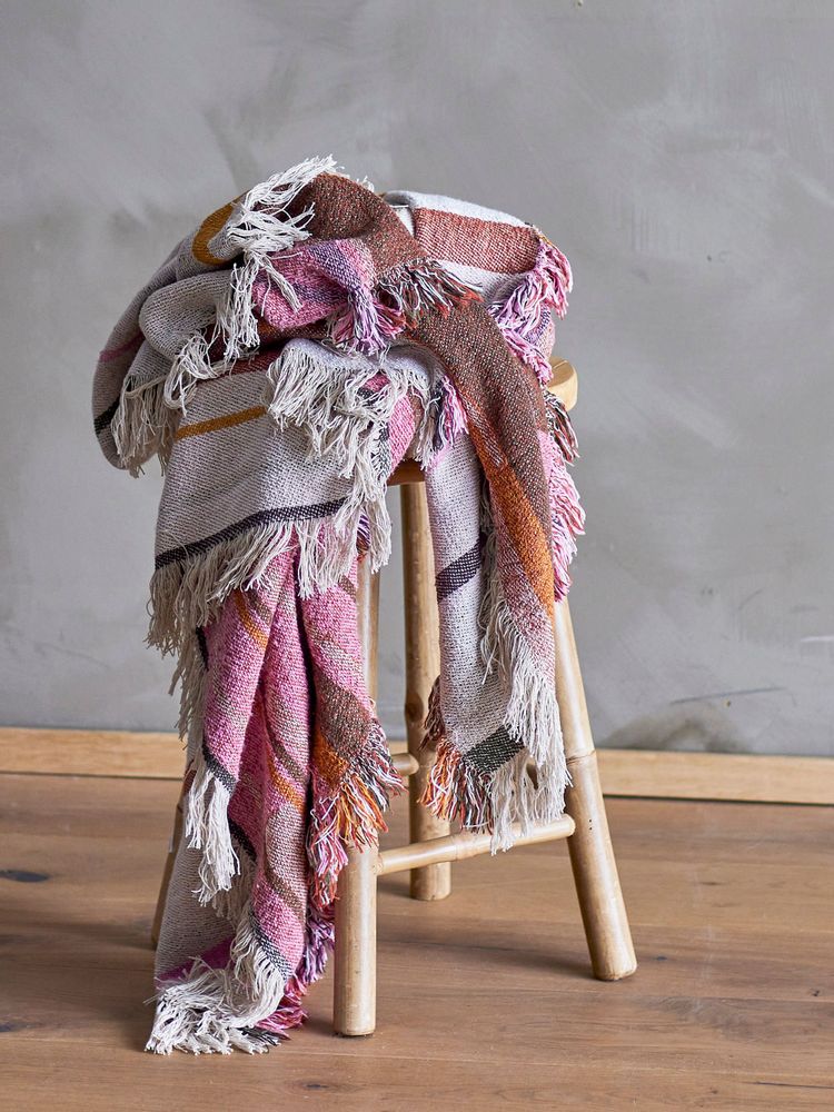 Plaids - Toscana Plaid, Nature, Coton recyclé - BLOOMINGVILLE MULTIBRAND HOUSE