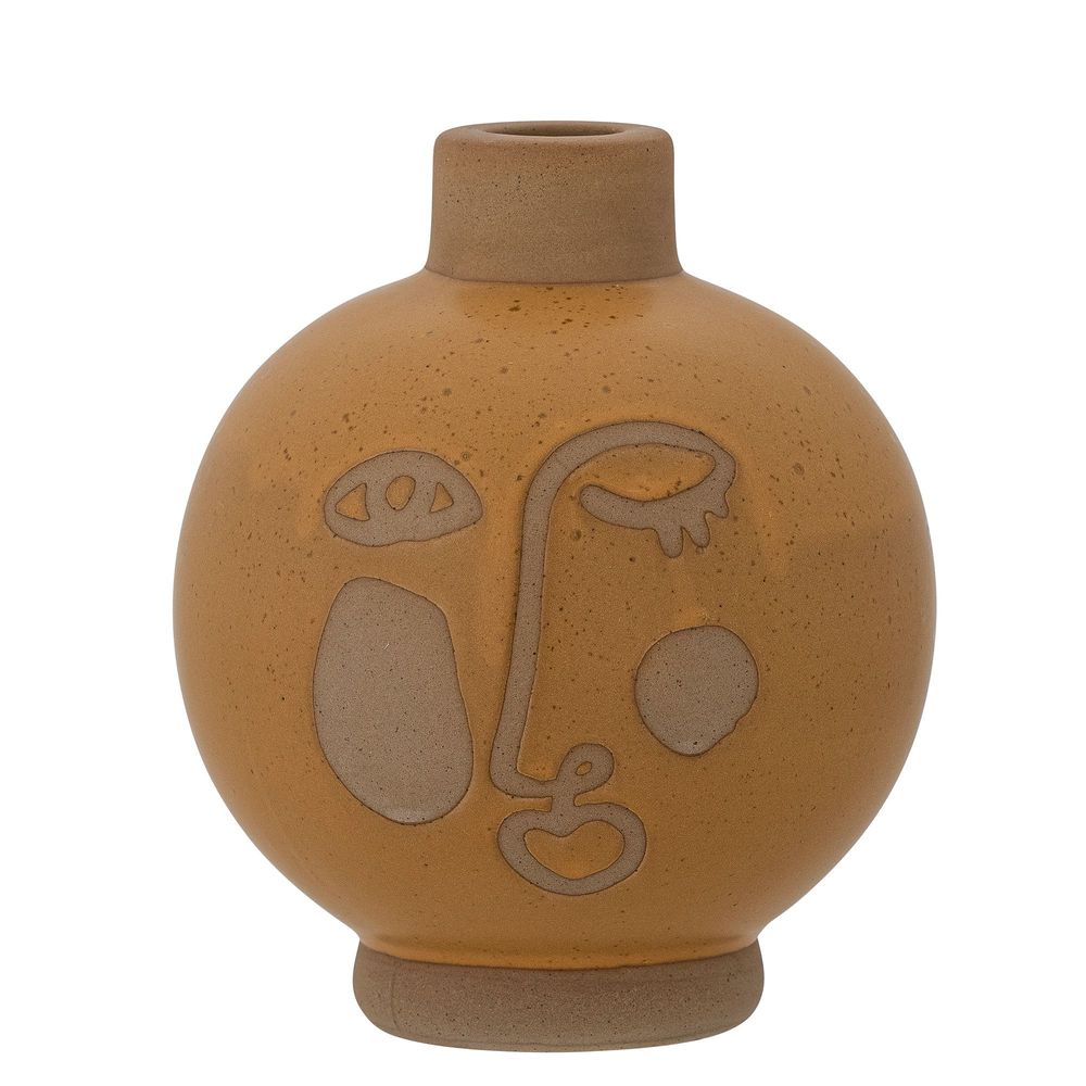 Candlesticks and candle holders - Jilian Candle Holder, Brown, Stoneware - BLOOMINGVILLE MULTIBRAND HOUSE