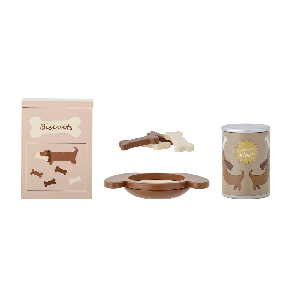 Jouets enfants - Charlie Set de jeu, aliments, Marron, FSC®100%, MDF Set of 7 - BLOOMINGVILLE MINI
