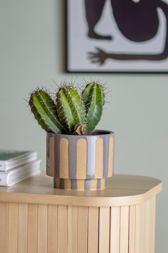 Flower pots - Awoh Flowerpot, Grey, Stoneware - BLOOMINGVILLE MULTIBRAND HOUSE