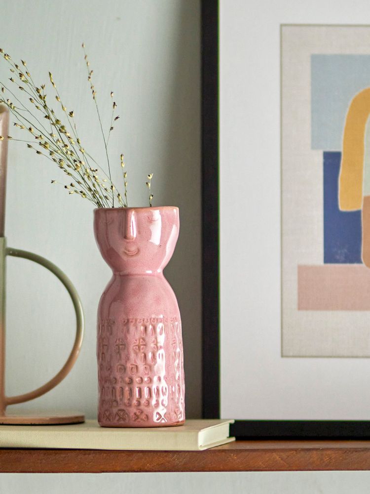 Vases - Embla Vase, Pink, Stoneware - BLOOMINGVILLE MULTIBRAND HOUSE