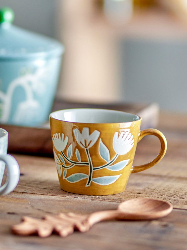 Mugs - Tangier Cup, Orange, Stoneware - CREATIVE COLLECTION