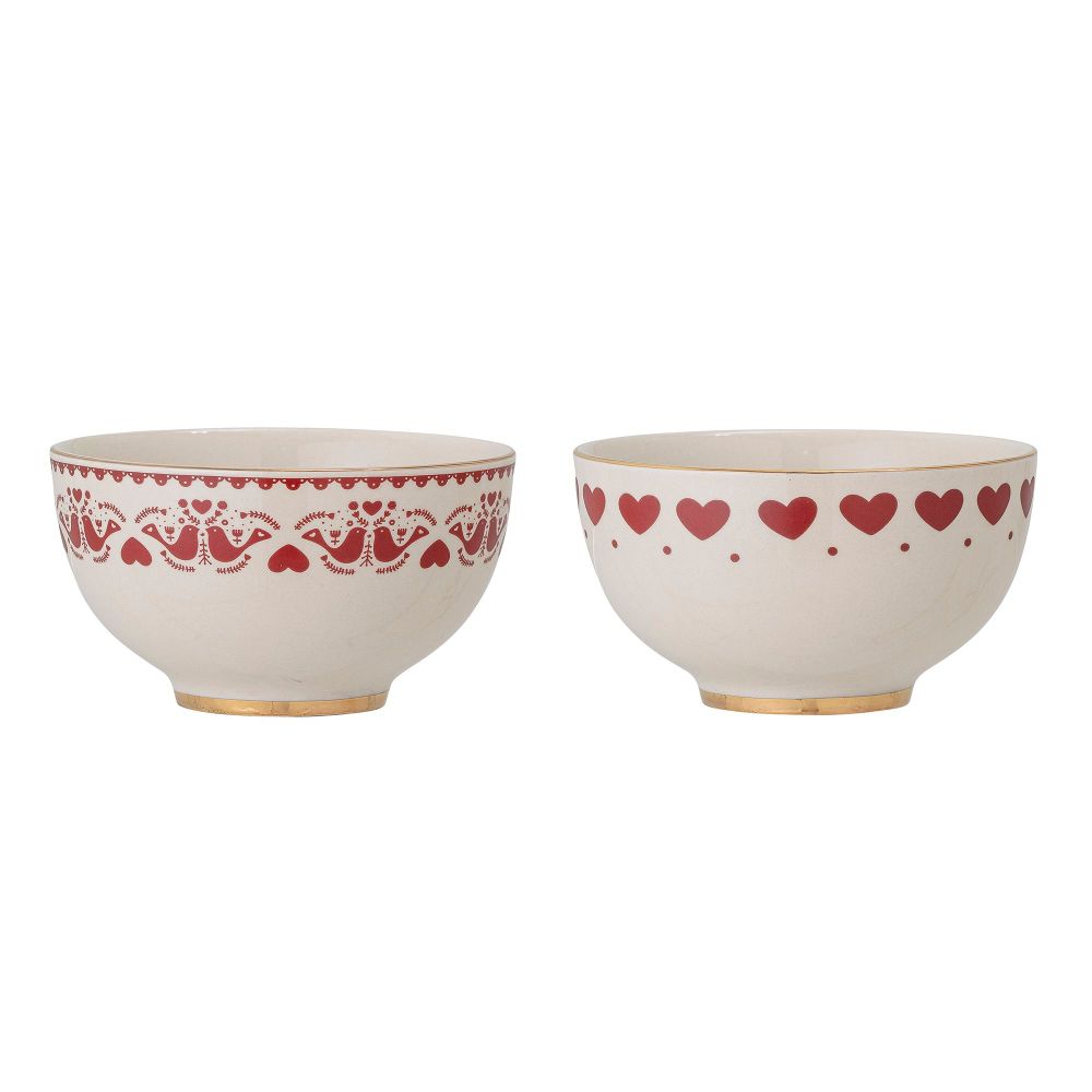 Bols - Jolly Bol, Rouge, Grès Set of 2 - BLOOMINGVILLE MULTIBRAND HOUSE