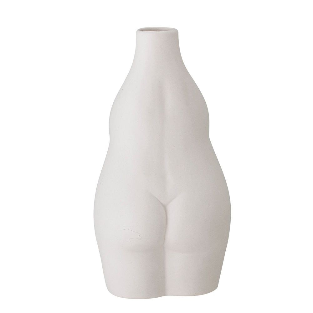 Vases - Elora Vase, White, Stoneware - BLOOMINGVILLE MULTIBRAND HOUSE