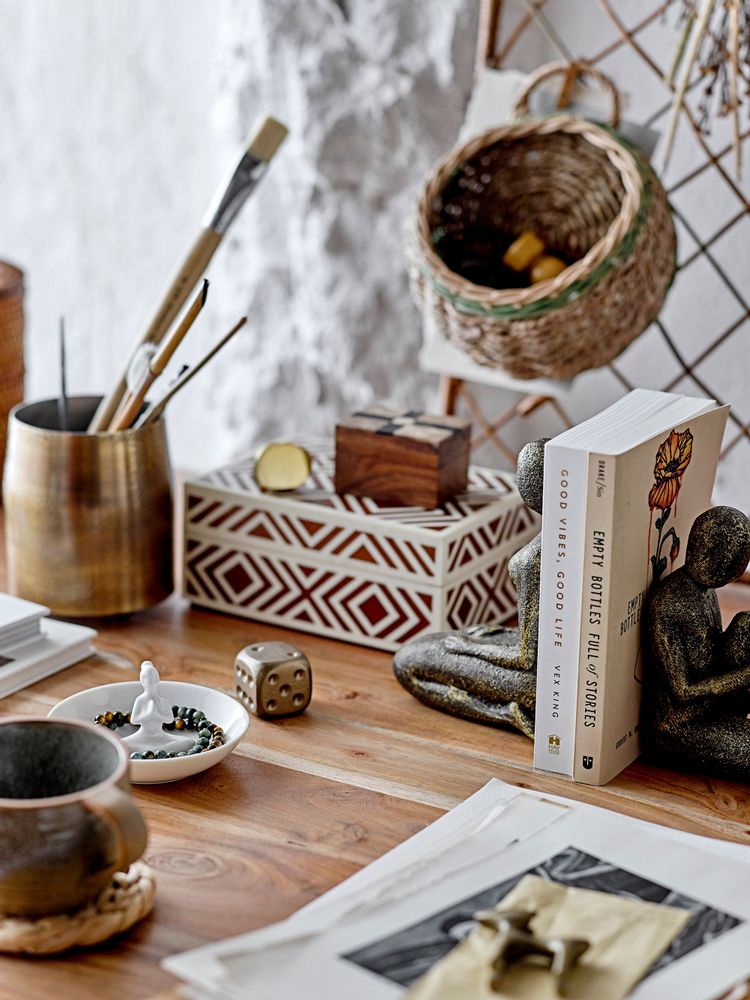 Boîtes de rangement - Cemile Boîte avec couvercle, Marron, Mango - BLOOMINGVILLE MULTIBRAND HOUSE