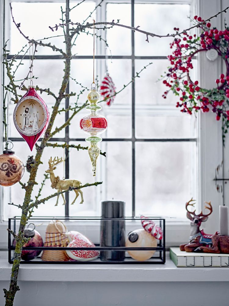 Christmas garlands and baubles - Elijah Ornament, Gold, Resin Set of 2 - BLOOMINGVILLE MULTIBRAND HOUSE