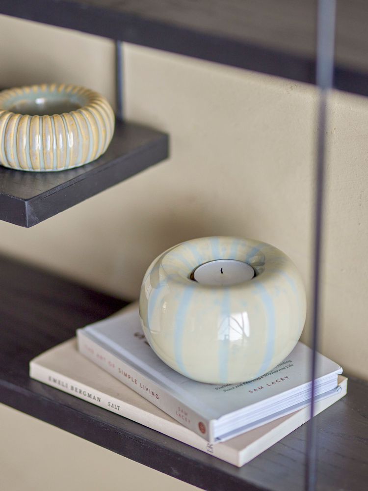 Bougeoirs et photophores - Agate Photophore, Jaune, Grès - BLOOMINGVILLE MULTIBRAND HOUSE