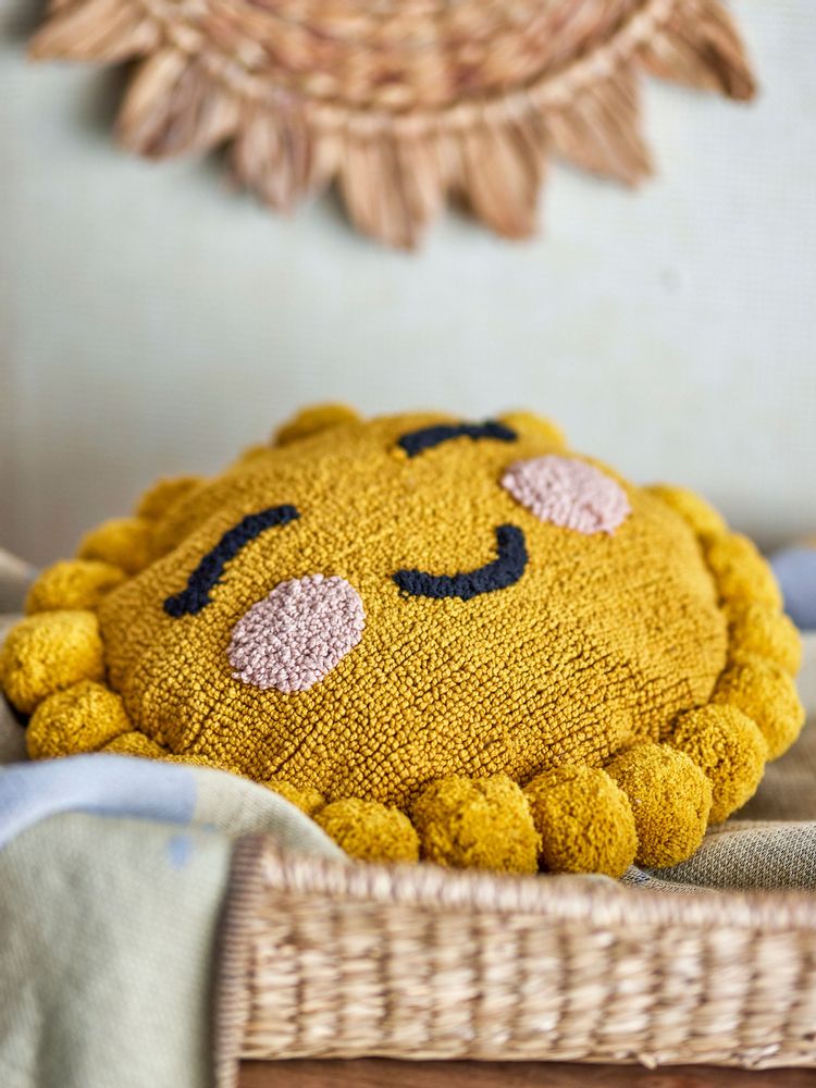 Coussins - Vigge Coussin, Jaune, Coton - BLOOMINGVILLE MINI