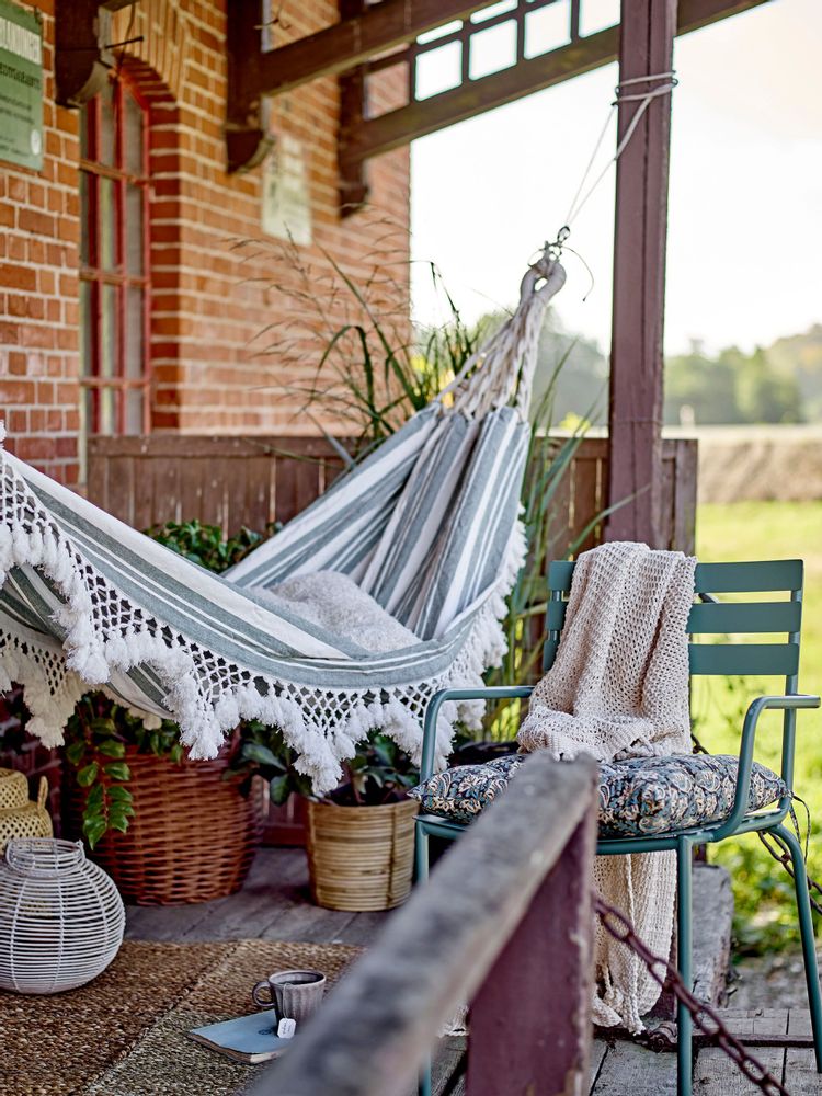 Coussins - Abiha Galette de siège, Blue, Coton - BLOOMINGVILLE MULTIBRAND HOUSE