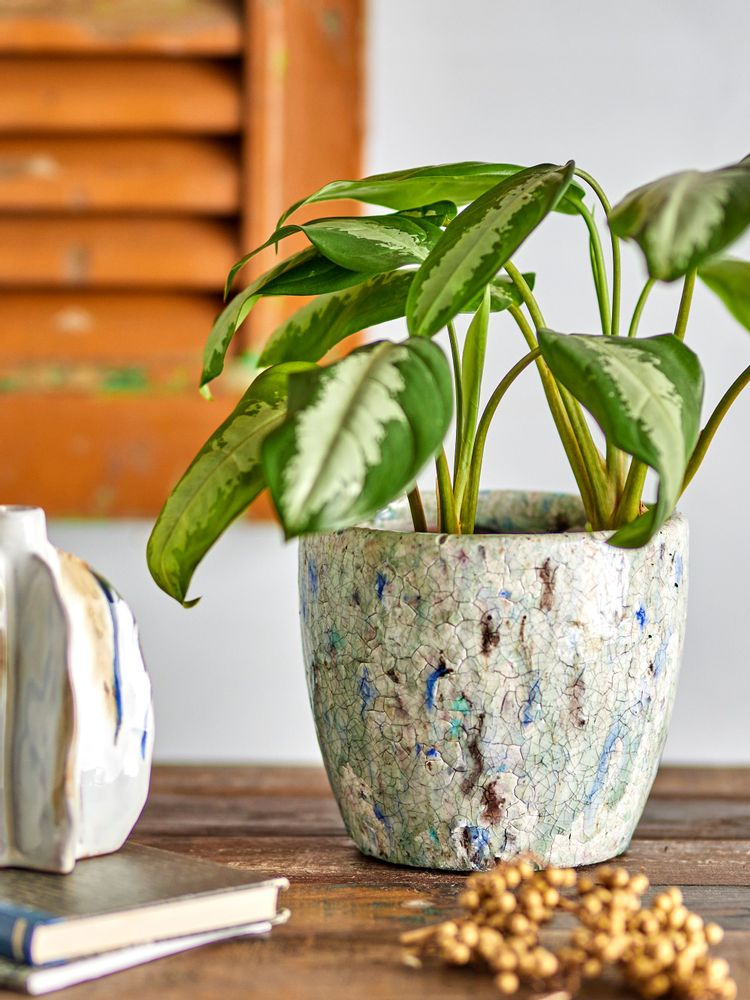 Pots de fleurs - Niin Pot de fleurs déco, Blue, Terre cuite - CREATIVE COLLECTION