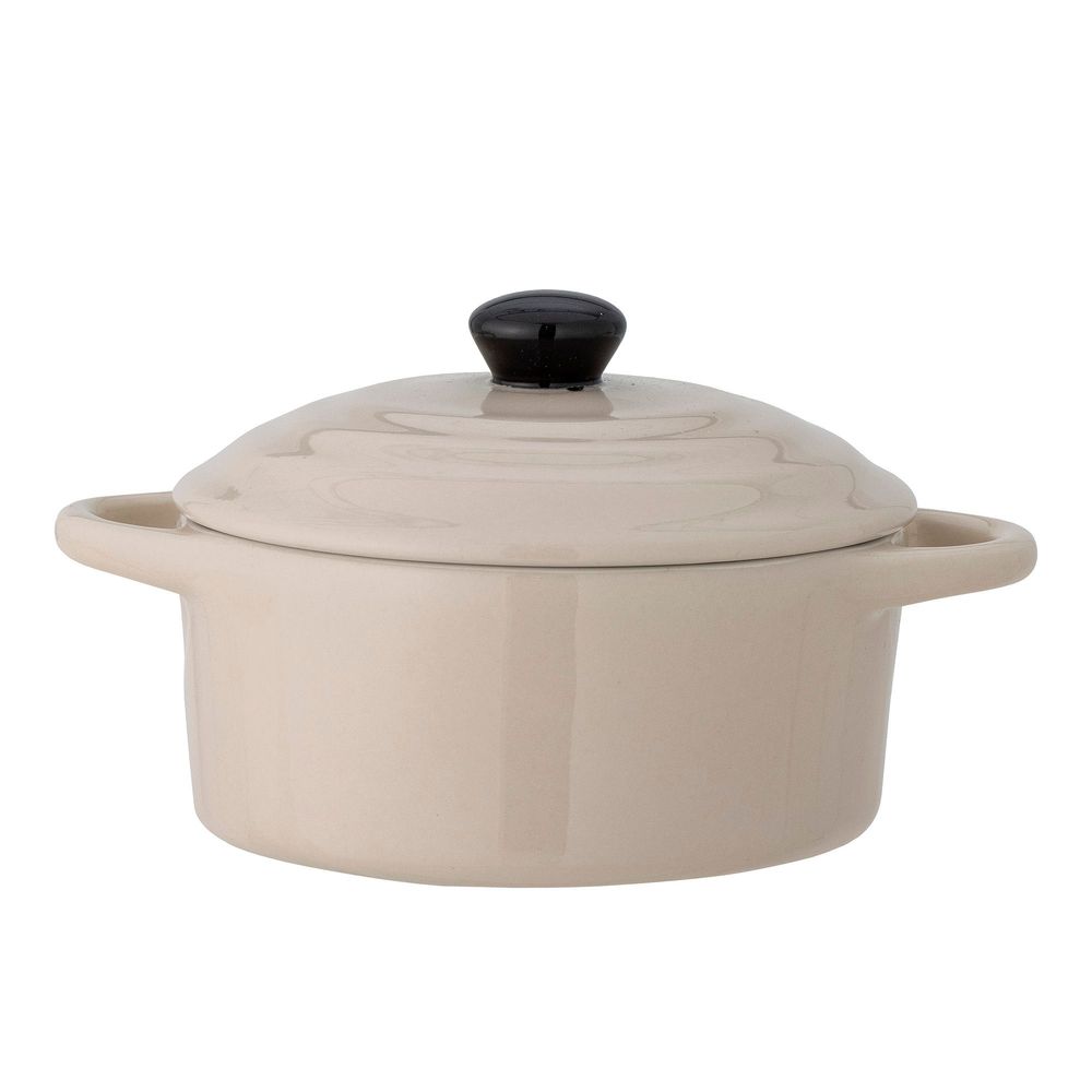 Kitchen utensils - Thanos Oven Dish w/Lid, White, Stoneware - BLOOMINGVILLE MULTIBRAND HOUSE
