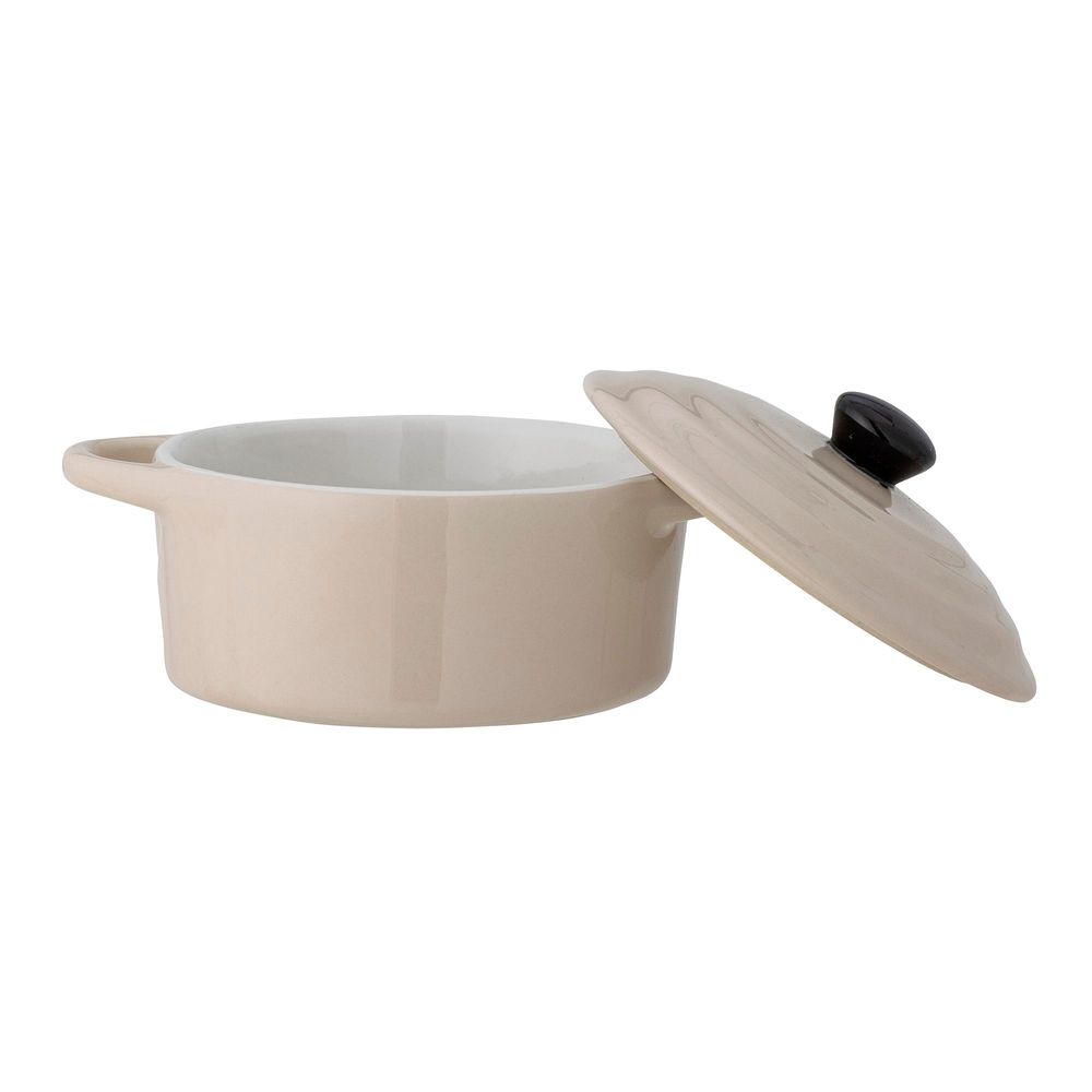 Kitchen utensils - Thanos Oven Dish w/Lid, White, Stoneware - BLOOMINGVILLE MULTIBRAND HOUSE