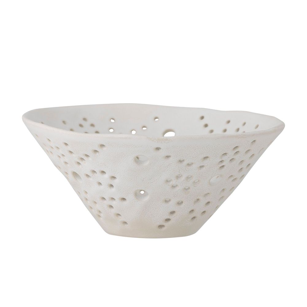 Bols - Dalena Bol déco, Blanc, Grès - BLOOMINGVILLE MULTIBRAND HOUSE