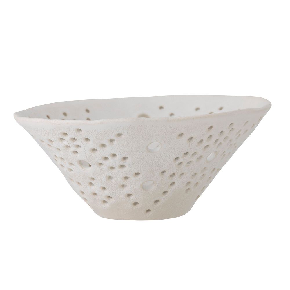 Bols - Dalena Bol déco, Blanc, Grès - BLOOMINGVILLE MULTIBRAND HOUSE