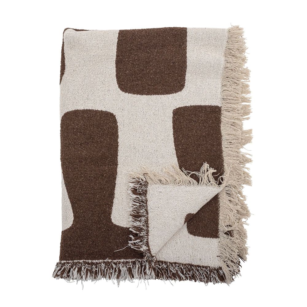 Plaids - Bilston Plaid, Marron, Coton recyclé - BLOOMINGVILLE MULTIBRAND HOUSE
