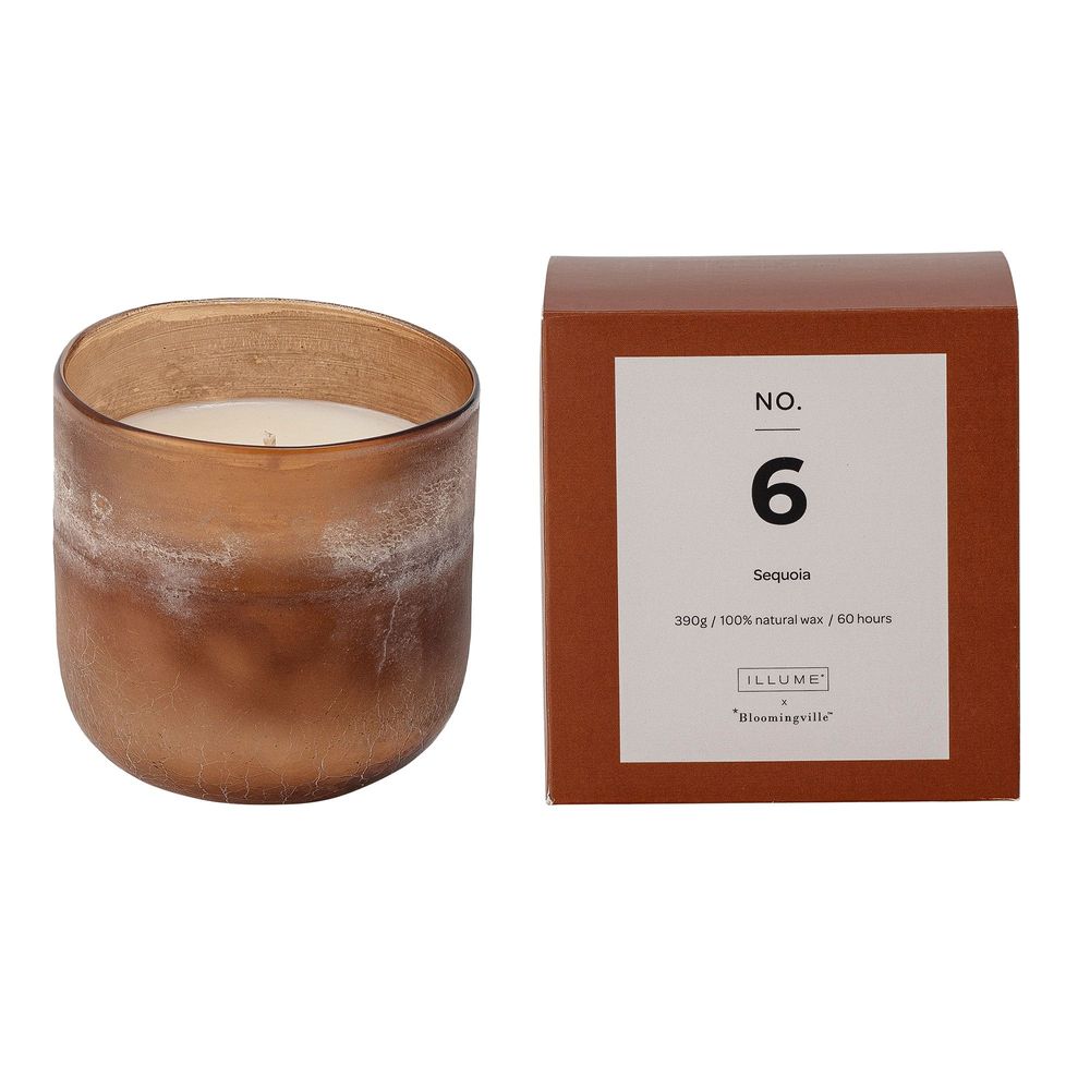 Bougies - NO. 6 - Sequoia Bougie parfumée, Marron, Cire naturelle  - ILLUME X BLOOMINGVILLE