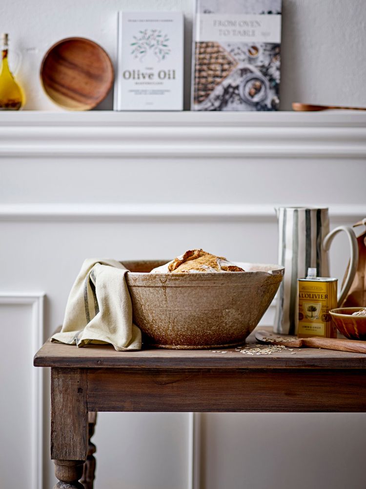 Kitchen utensils - Lani Baking Bowl, Brown, Stoneware  - CREATIVE COLLECTION