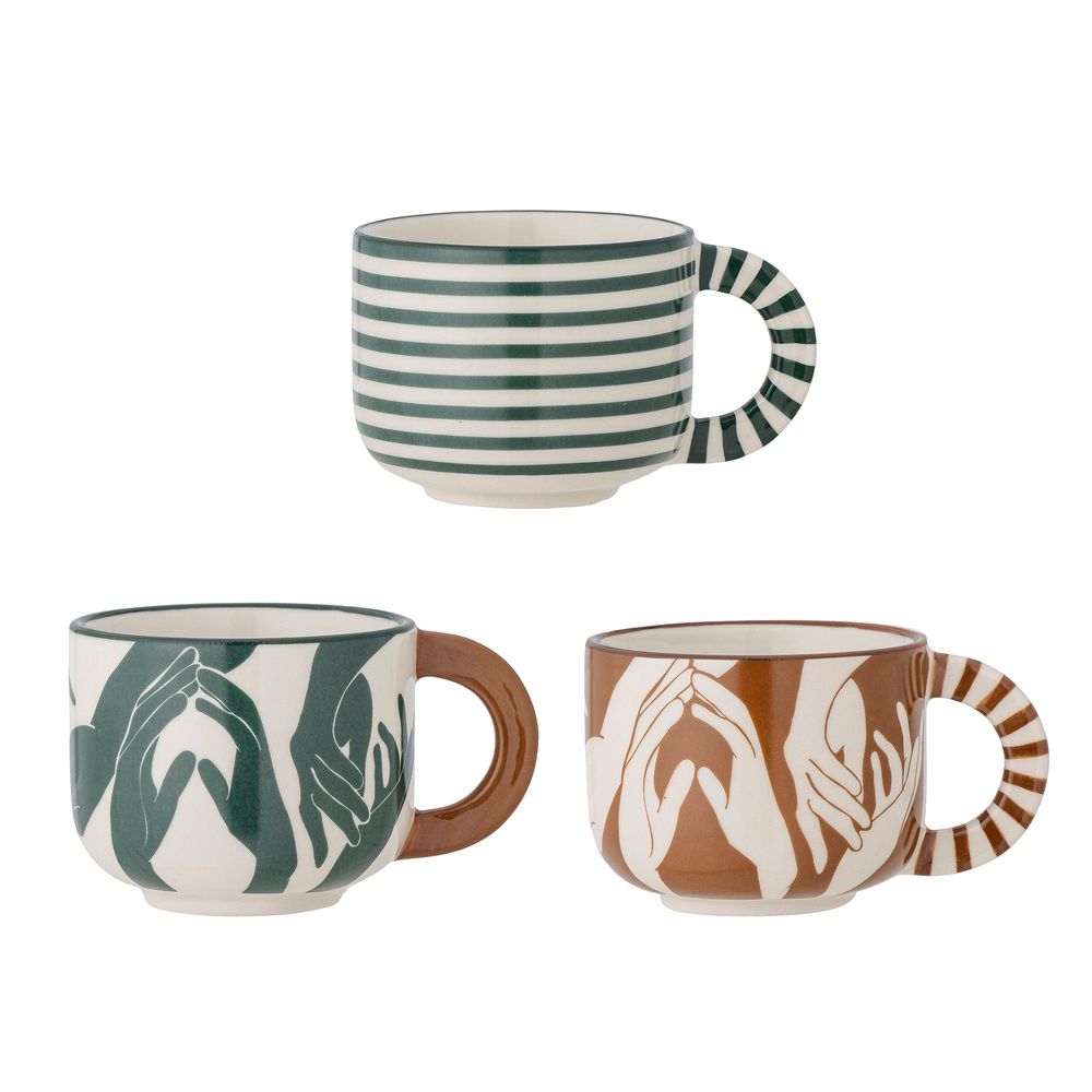 Tasses et mugs - Carim Tasse, Verte, Grès Set of 3 - BLOOMINGVILLE MULTIBRAND HOUSE