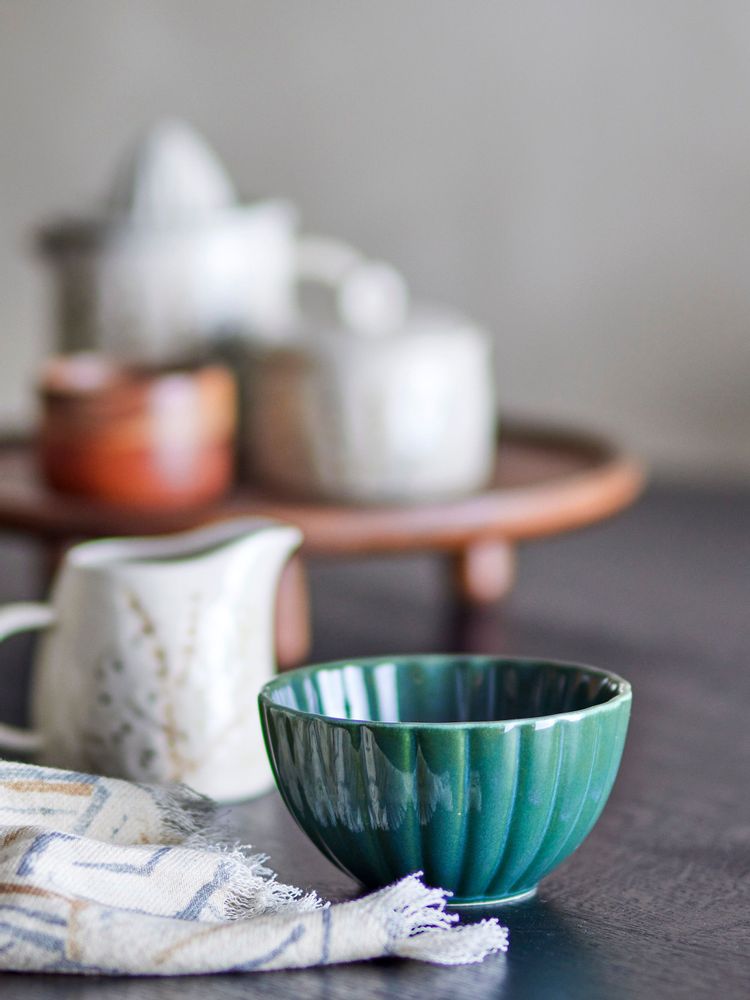 Bowls - Latina Bowl, Green, Stoneware - BLOOMINGVILLE MULTIBRAND HOUSE