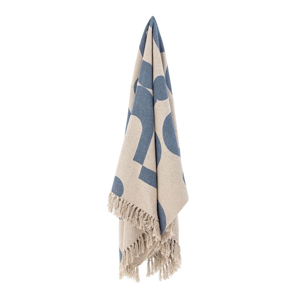 Plaids - Agno Plaid, Blue, Coton recyclé  - BLOOMINGVILLE MULTIBRAND HOUSE