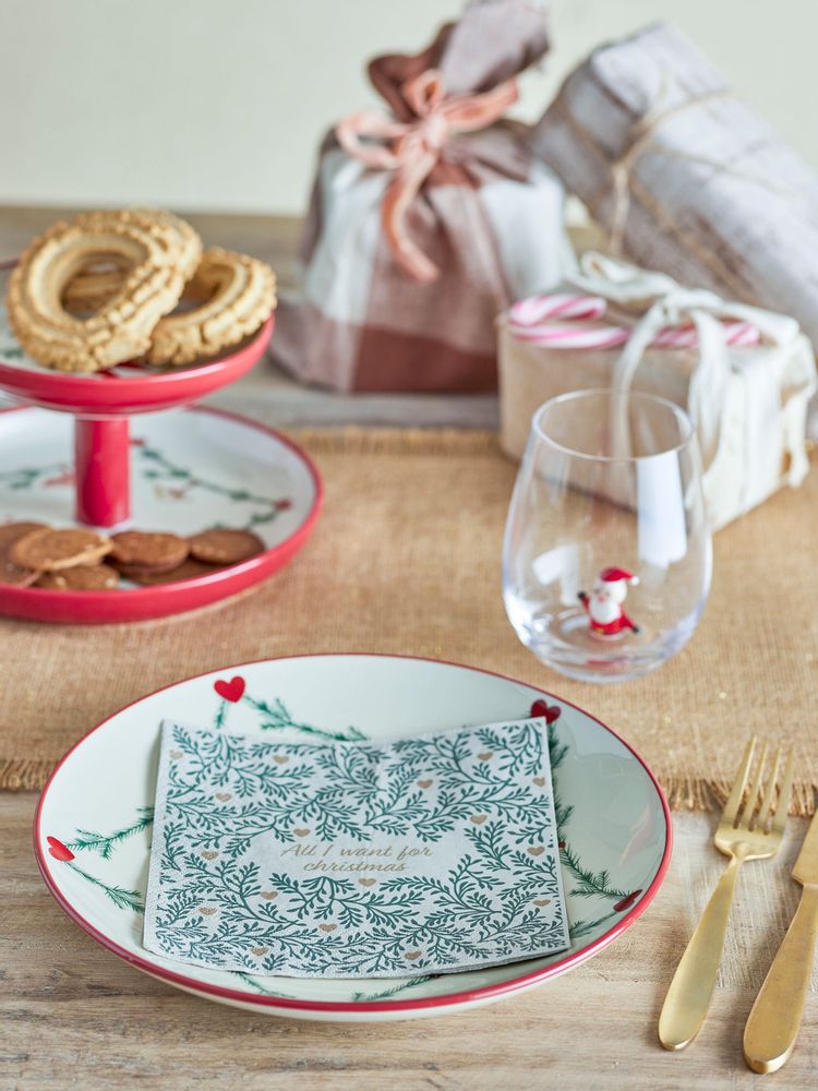 Serviettes - Grazia Serviette, Verte, FSC® Mix, Papier Pack of 20 - BLOOMINGVILLE MULTIBRAND HOUSE