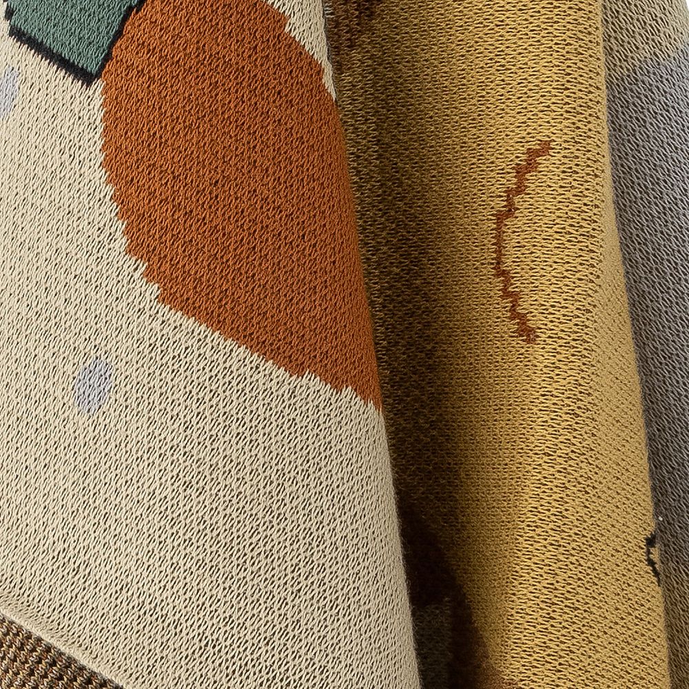 Throw blankets - Vigge Throw, Yellow, Cotton OEKO-TEX® - BLOOMINGVILLE MINI