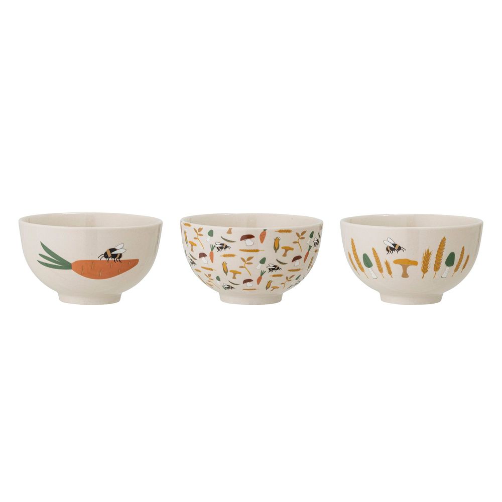 Bols - Harvest Bol, Nature, Grès Set of 3 - BLOOMINGVILLE MINI