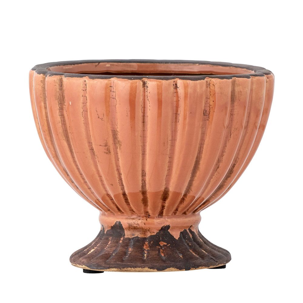 Flower pots - Mavis Deco Flowerpot, Orange, Terracotta - CREATIVE COLLECTION
