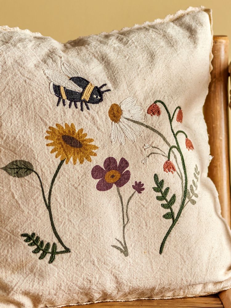 Cushions - Tibbe Cushion, Nature, Cotton - BLOOMINGVILLE MINI