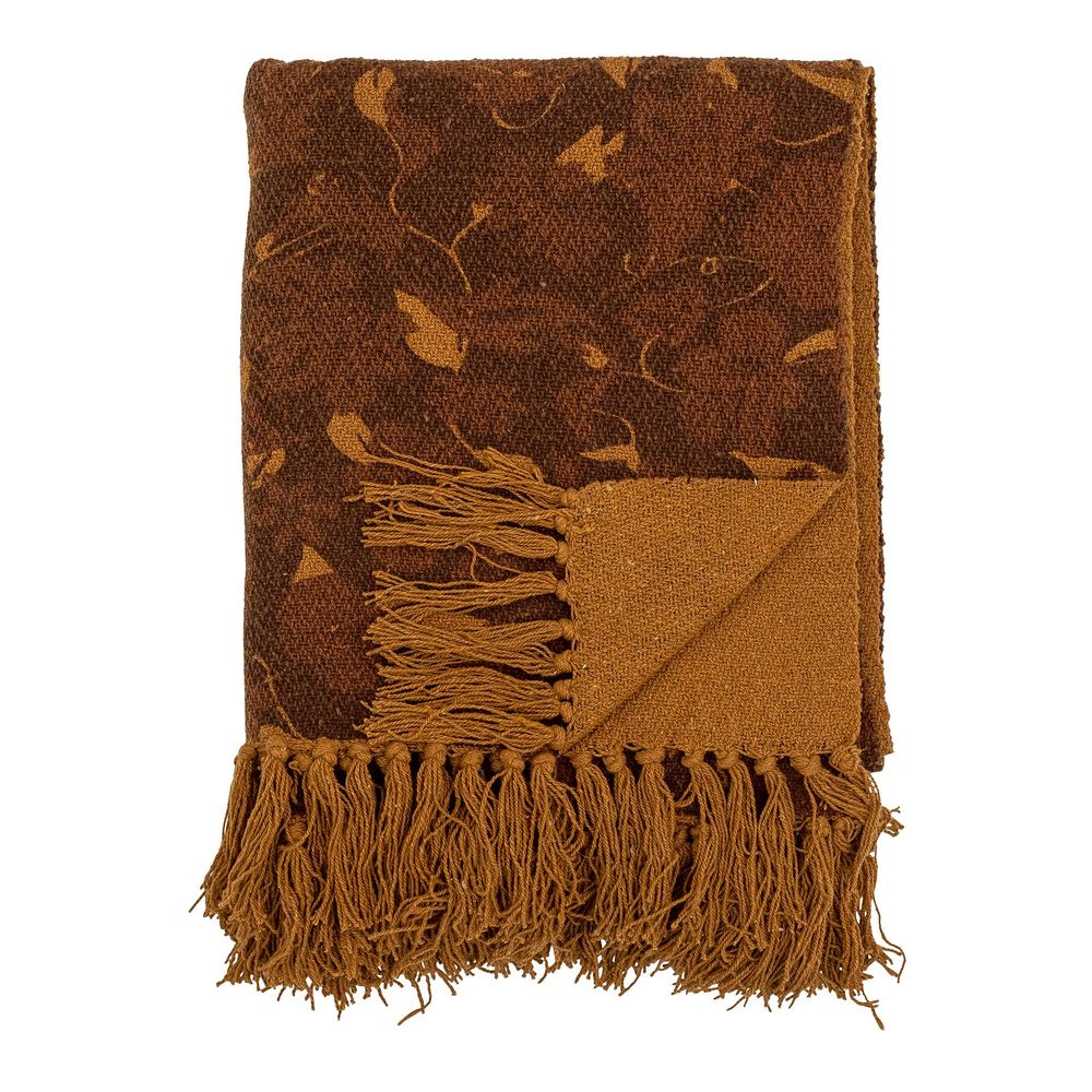 Throw blankets - Ganja Throw, Brown, Recycled Cotton - BLOOMINGVILLE MULTIBRAND HOUSE