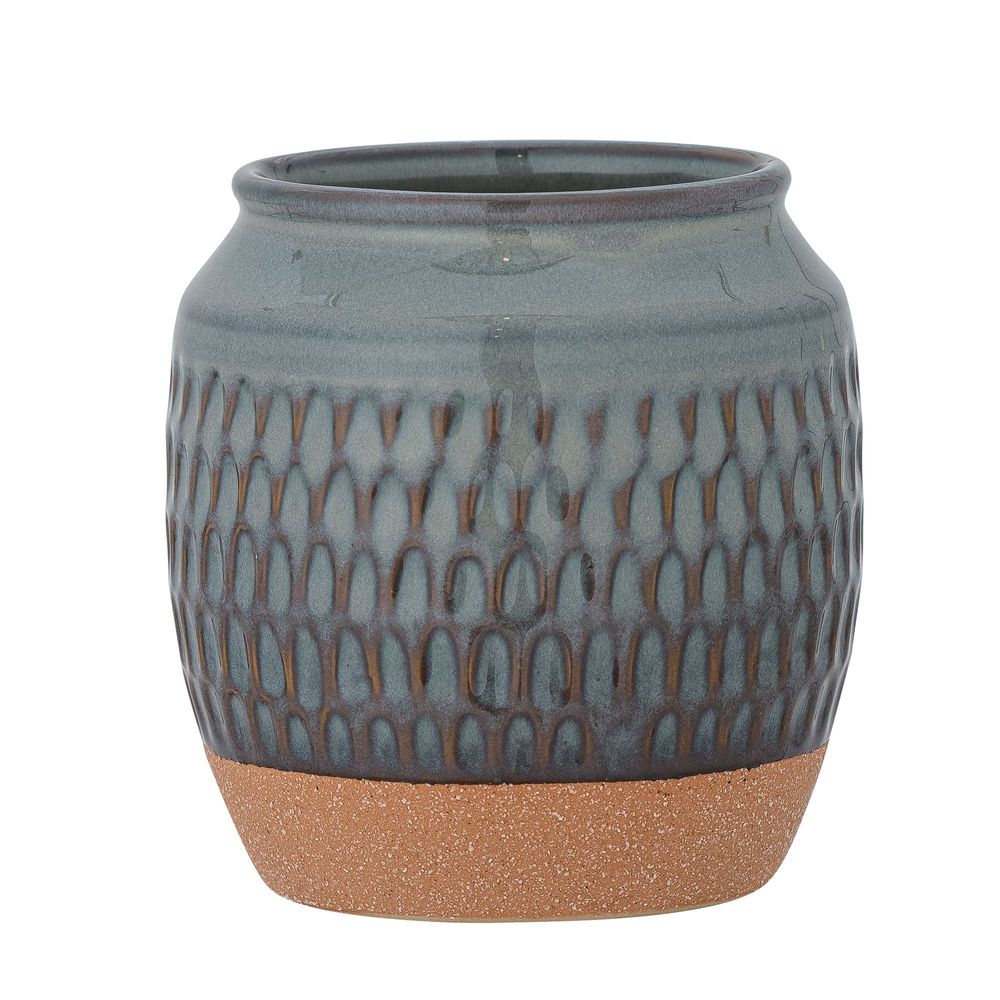 Flower pots - Lui Flowerpot, Blue, Stoneware - CREATIVE COLLECTION