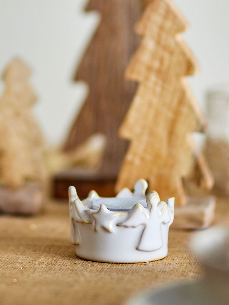 Bougeoirs et photophores - Starry Photophore, Blanc, Grès - BLOOMINGVILLE MULTIBRAND HOUSE