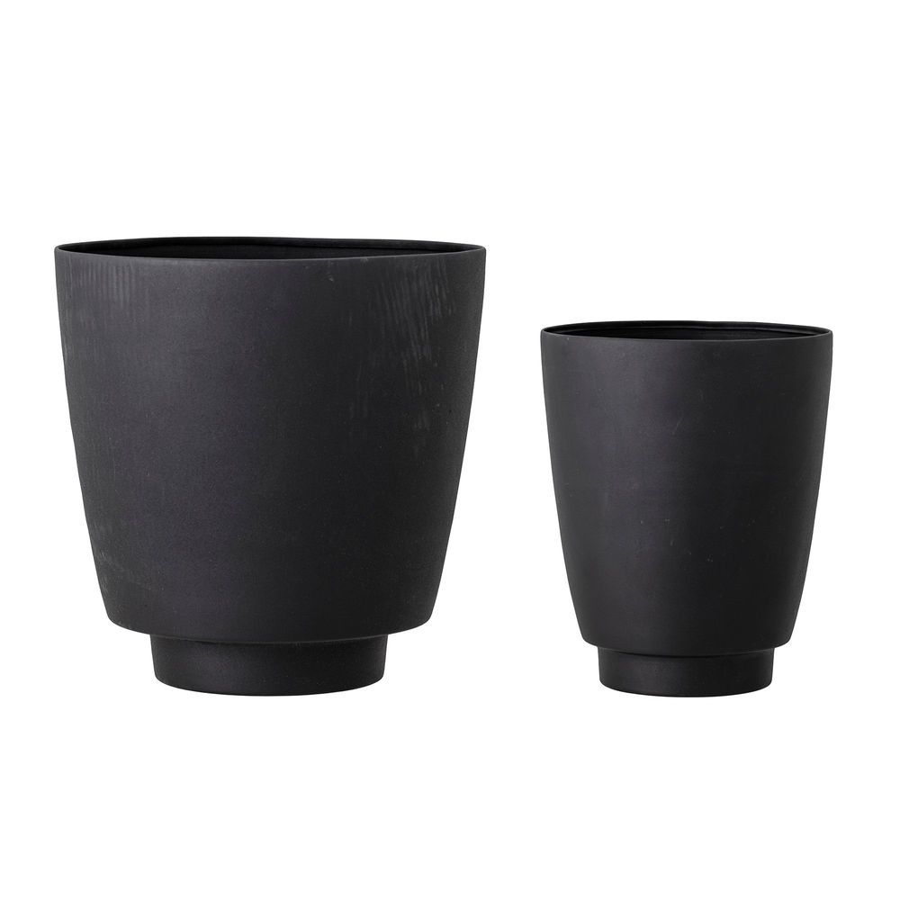 Pots de fleurs - Ilion Pot de fleurs, Noir, Métal Set of 2 - BLOOMINGVILLE MULTIBRAND HOUSE