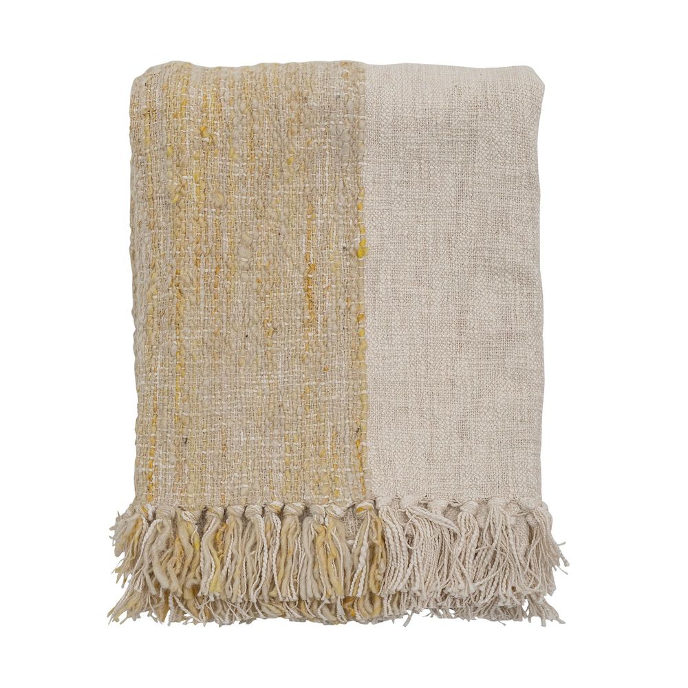 Throw blankets - Giuliana Throw, Nature, Cotton  - CREATIVE COLLECTION
